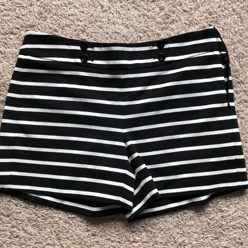 White House| Black market striped shorts